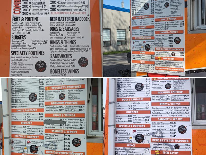 Fat Les's Chip Stand Winchester Menu