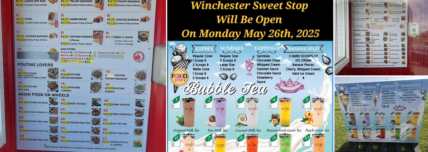 Food Stop Winchester Menu