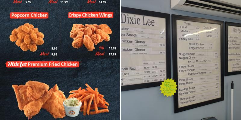 Dixie Lee Menu
