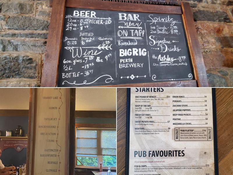 Sharbot Lake Country Inn & The Crossing Pub Menu