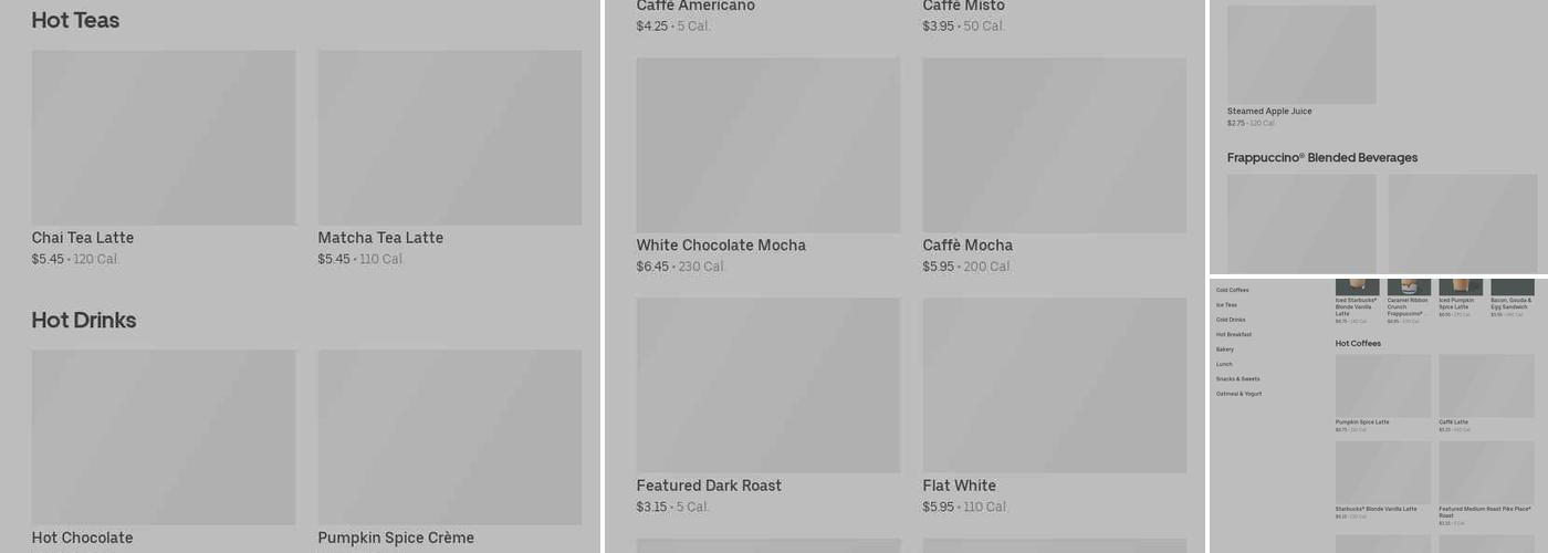 Starbucks Menu