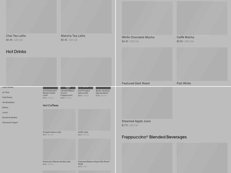 Starbucks Menu