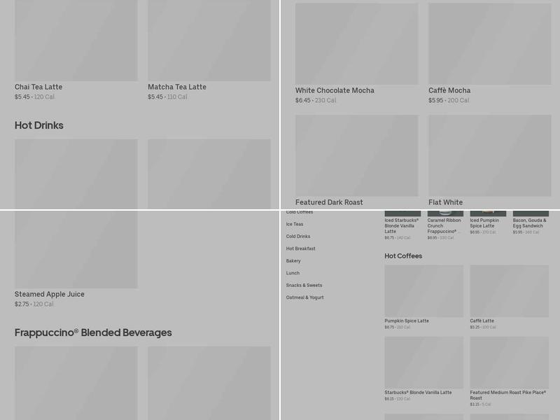 Starbucks Menu