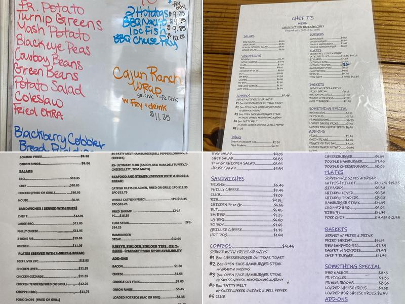Chef T's BBQ Menu