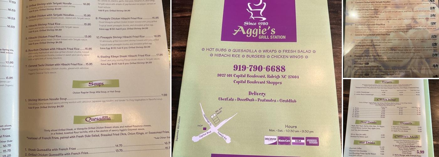 Aggie's Grill Station Menu
