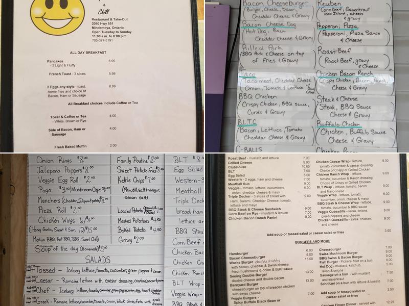 Mindemoya Grill Menu