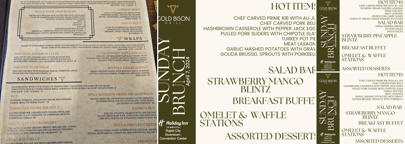 Gold Bison Grill Menu