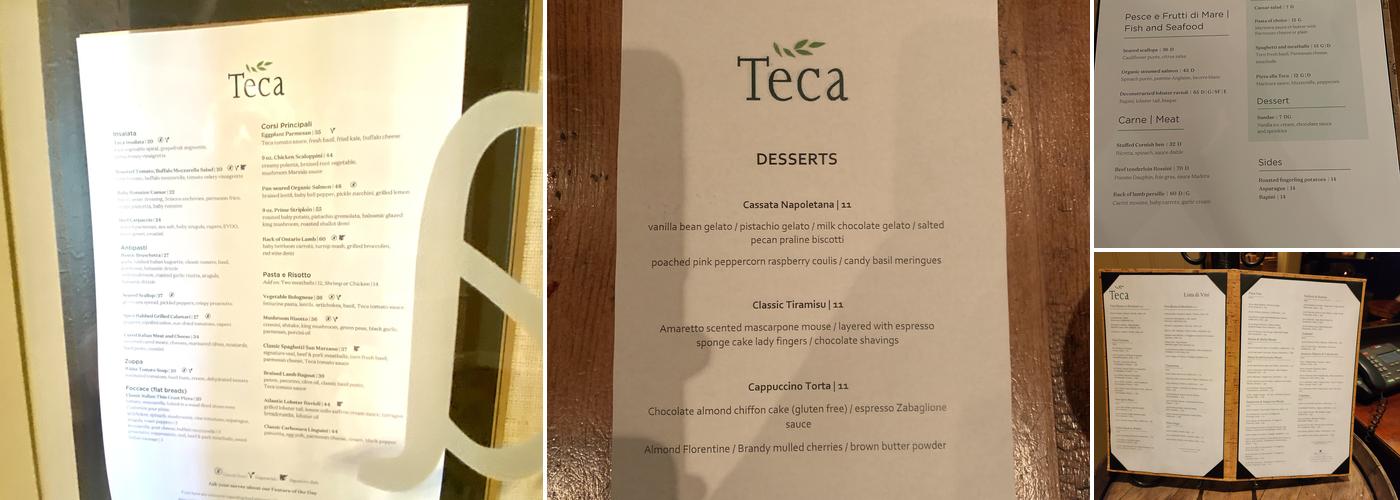 Teca Menu