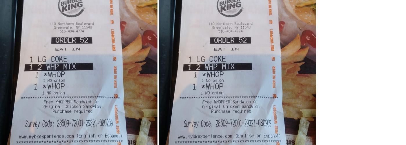 Burger King Menu