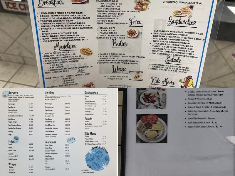 Dairy Freez & Grill Menu