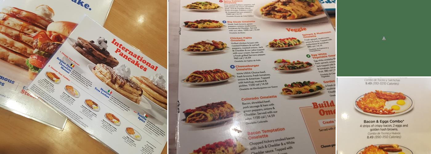 IHOP Menu
