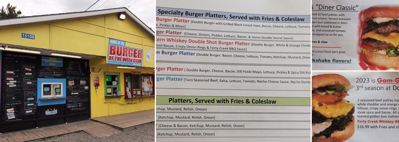 Auntie Dorns Takeout Menu