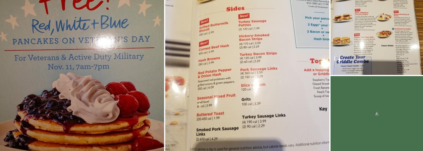 IHOP Menu