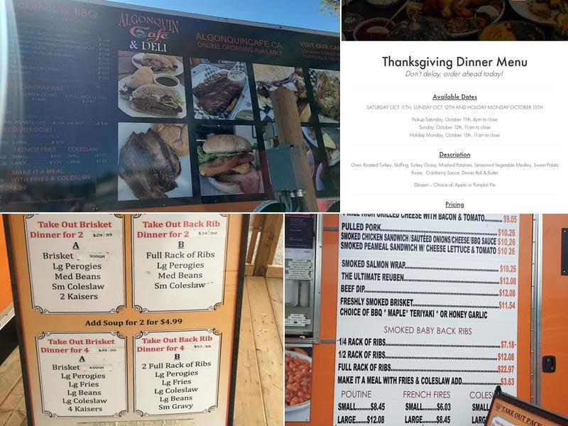 Algonquin Cafe Food Truck Menu