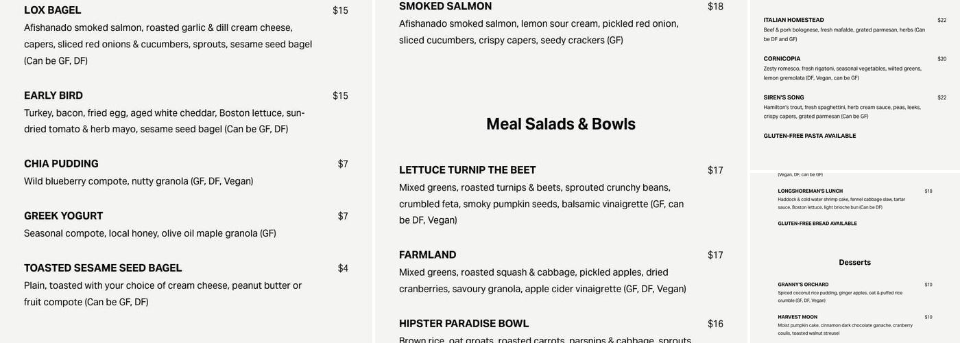 Cumin Kitchen and Drink Menu