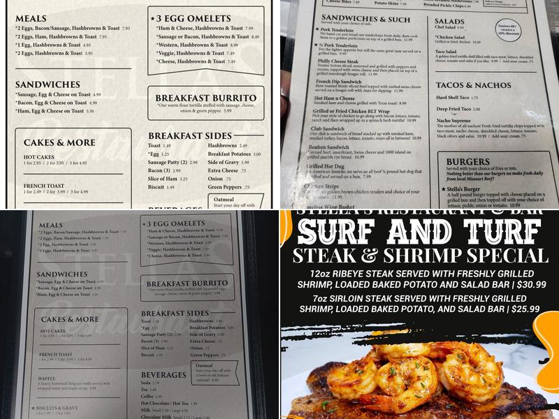 Stella's Menu