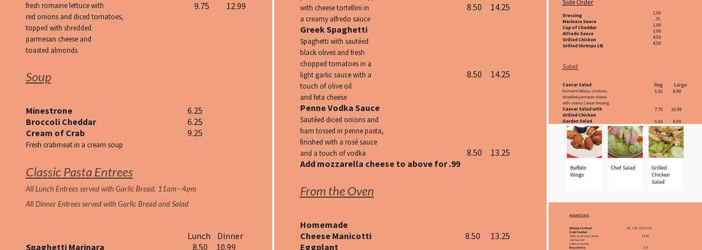 Mike's Pizza & Grill Menu