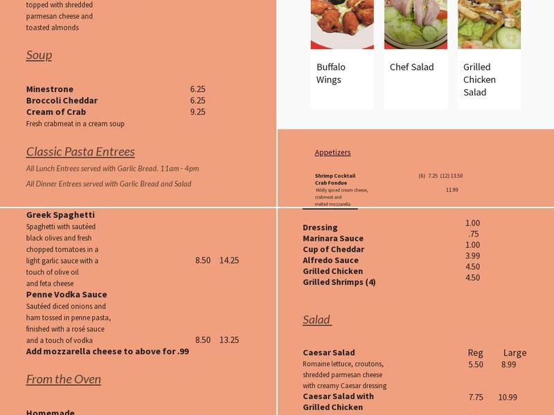 Mike's Pizza & Grill Menu