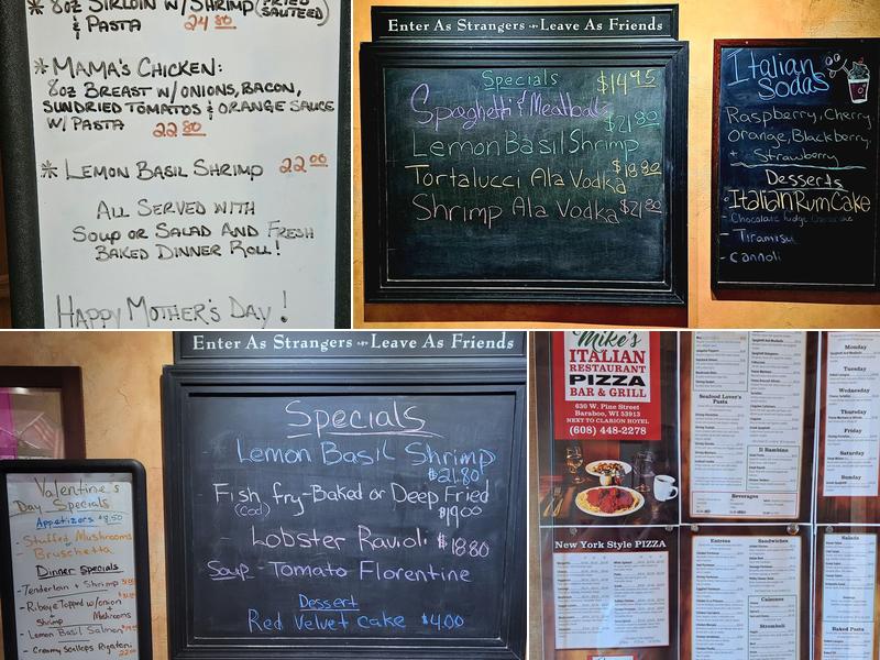 Mike's Italian Restaurant Menu