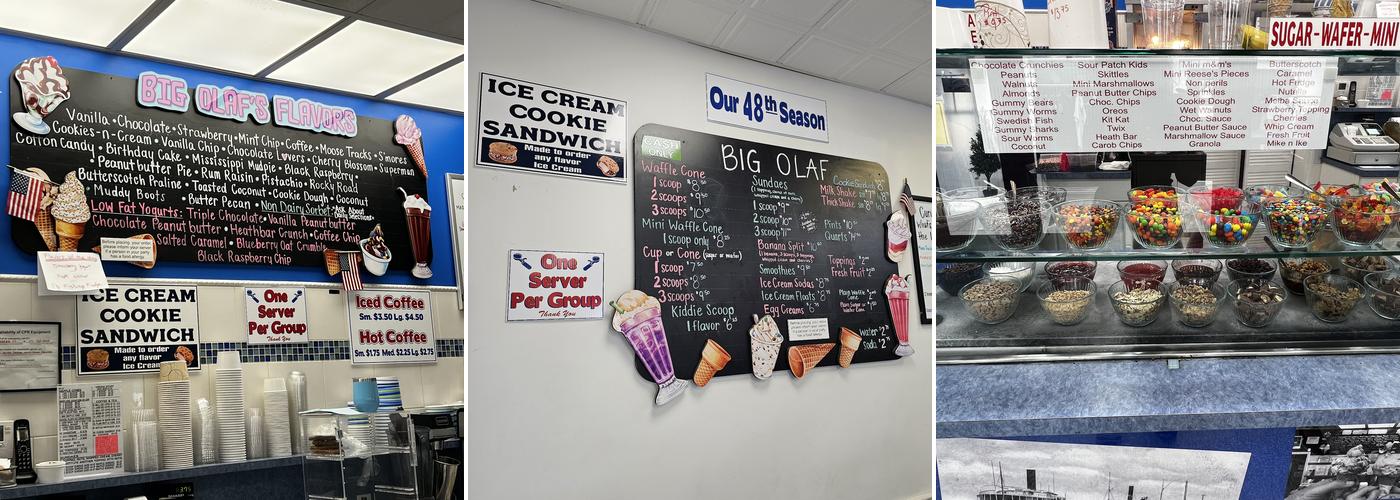 Big Olaf Menu