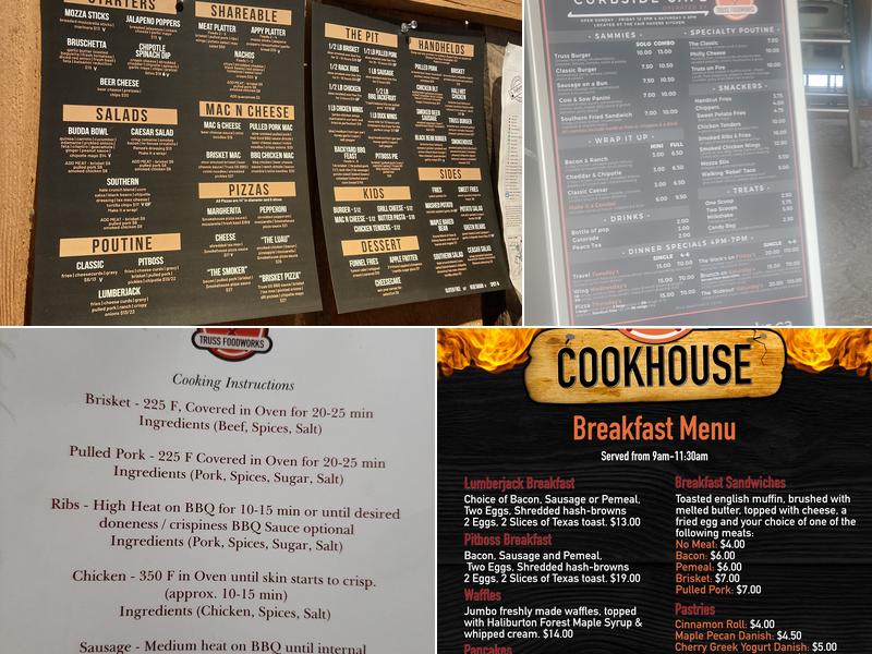 Truss Foodworks Smokehouse Menu