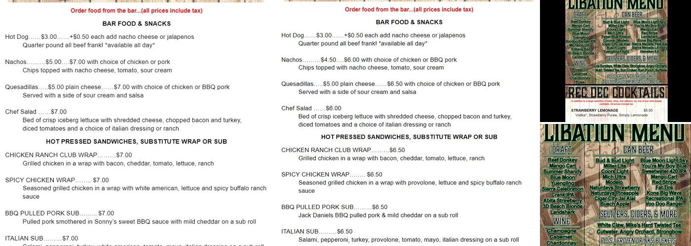 Rec Dec Menu