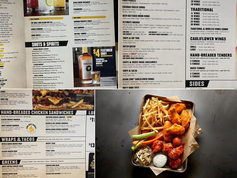 Buffalo Wild Wings Menu