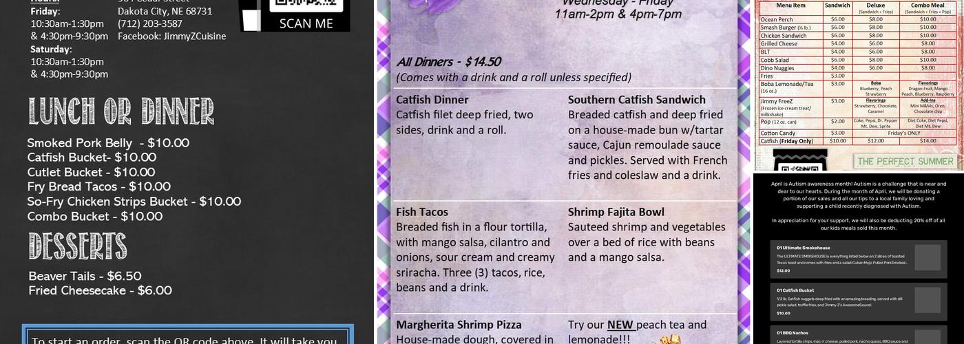 Jimmy Z's Menu