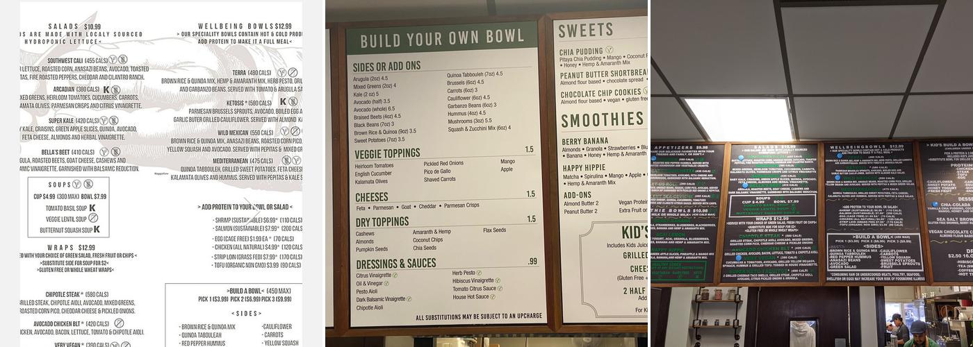 Sea Salt Healthy Kitchen Menu