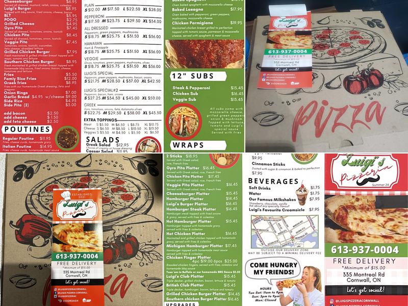 Luigi’s Pizzeria Menu