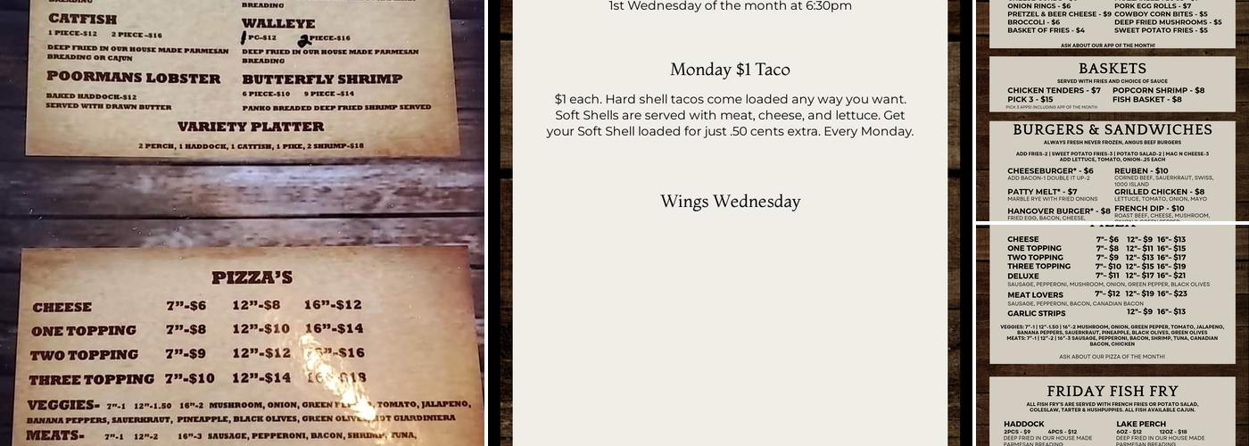 J's Food and Spirits Menu