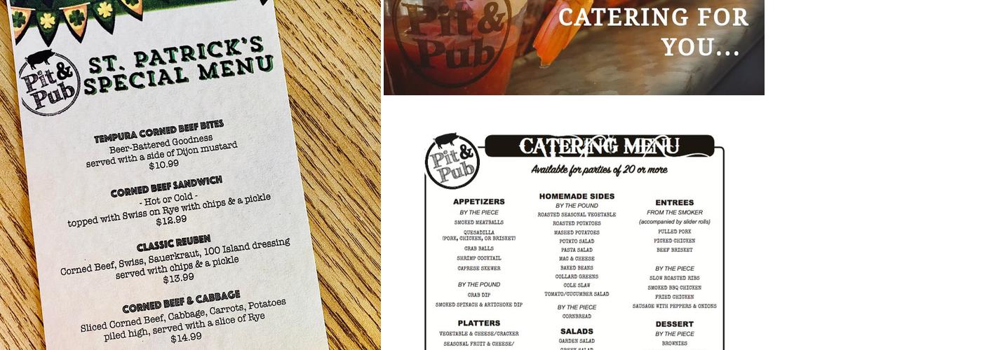 Salisbury Pit & Pub Menu