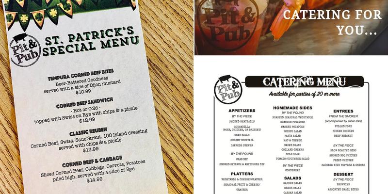 Salisbury Pit & Pub Menu