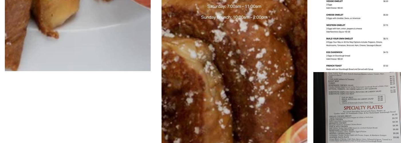 Trestle Resturant Menu