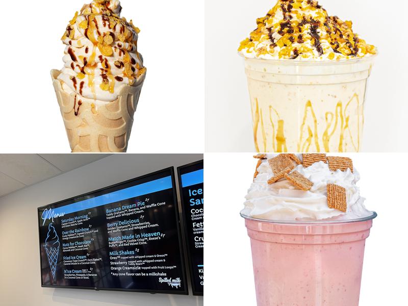 Spilled Milk Ice Cream and Cereal Bar Menu