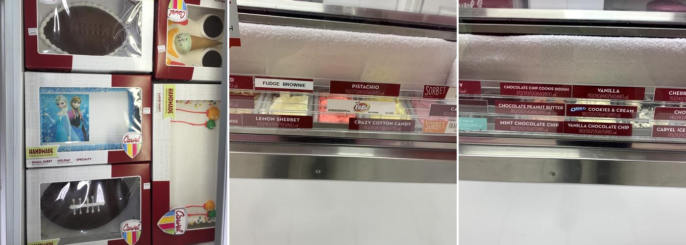 Carvel Menu