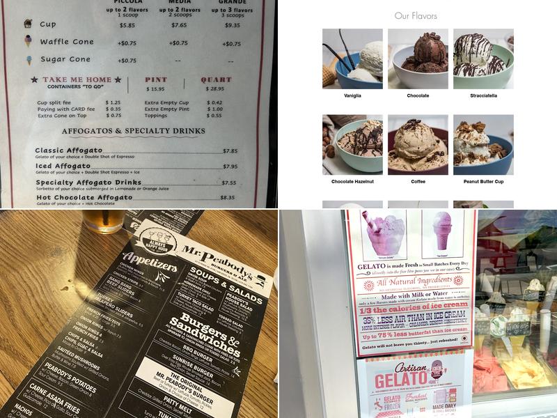 MILKISSIMO GELATO Menu