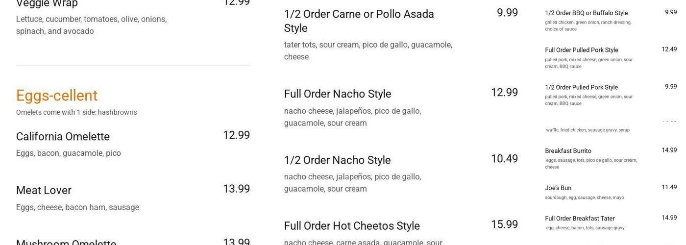 Grubz Menu