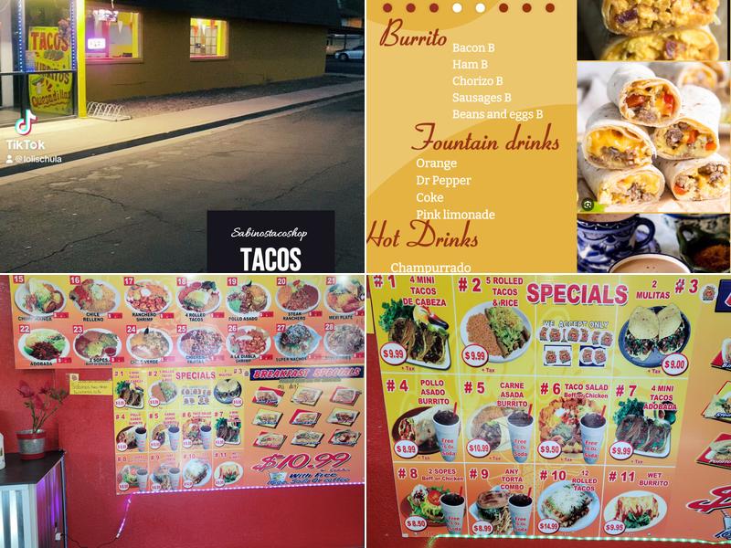 Sabinos Taco shop Menu