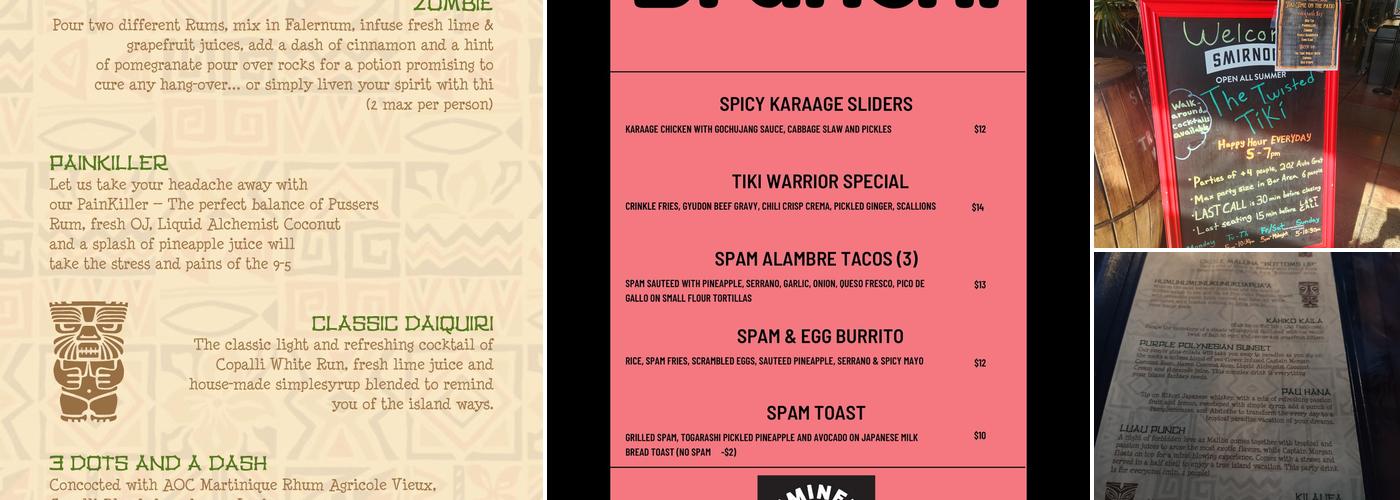 Twisted Tiki Menu