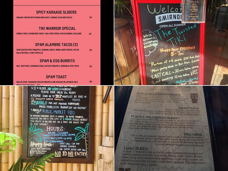 Twisted Tiki Menu