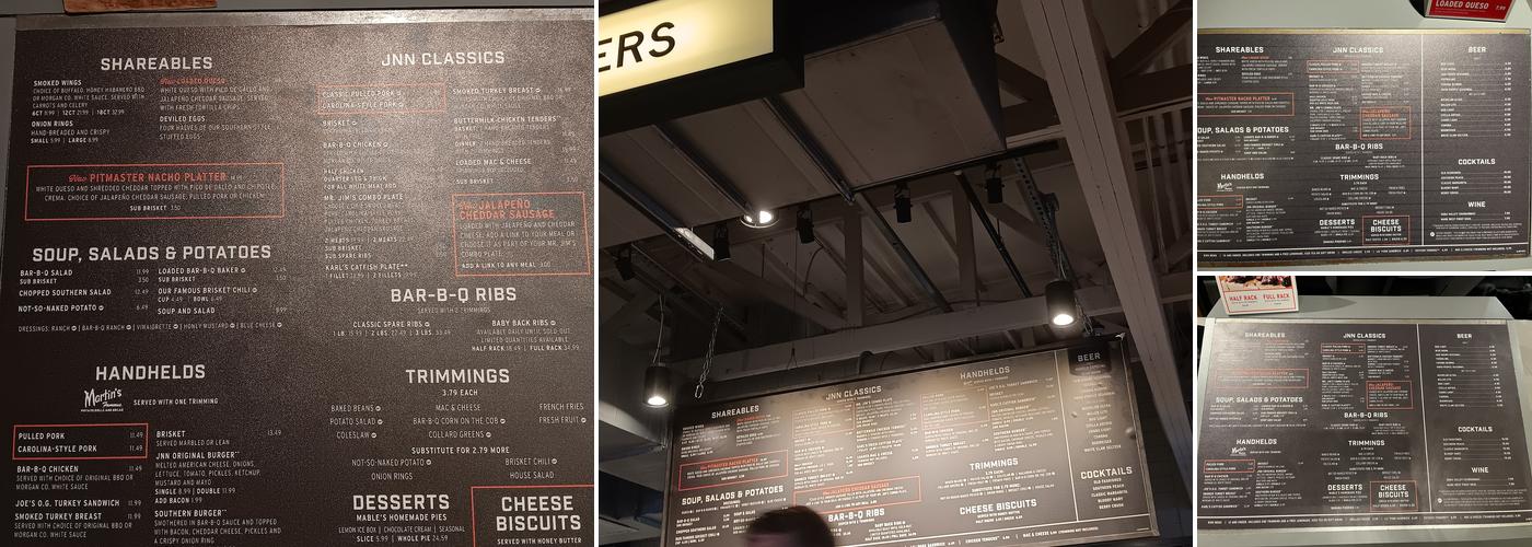 Jim 'N Nick's Bar-B-Q Menu