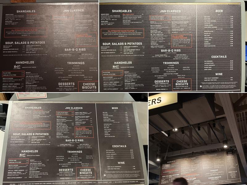 Jim 'N Nick's Bar-B-Q Menu