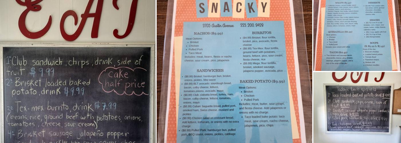 Snacky Menu