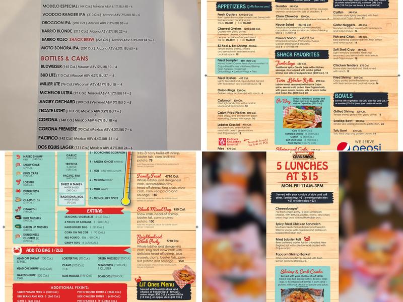 Angry Crab Shack Menu