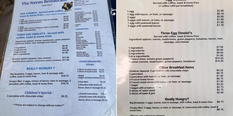 Navan Restaurant Menu