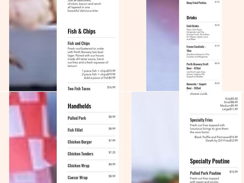 Bob's Fresh Cut Fries Menu