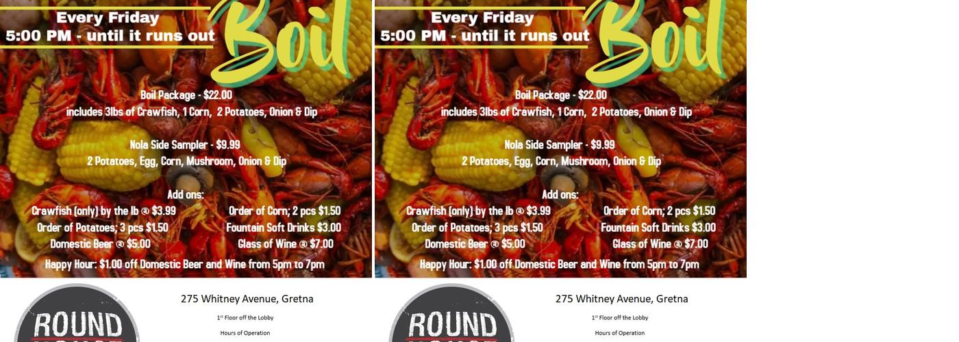 Roundhouse Bar and Grill Menu