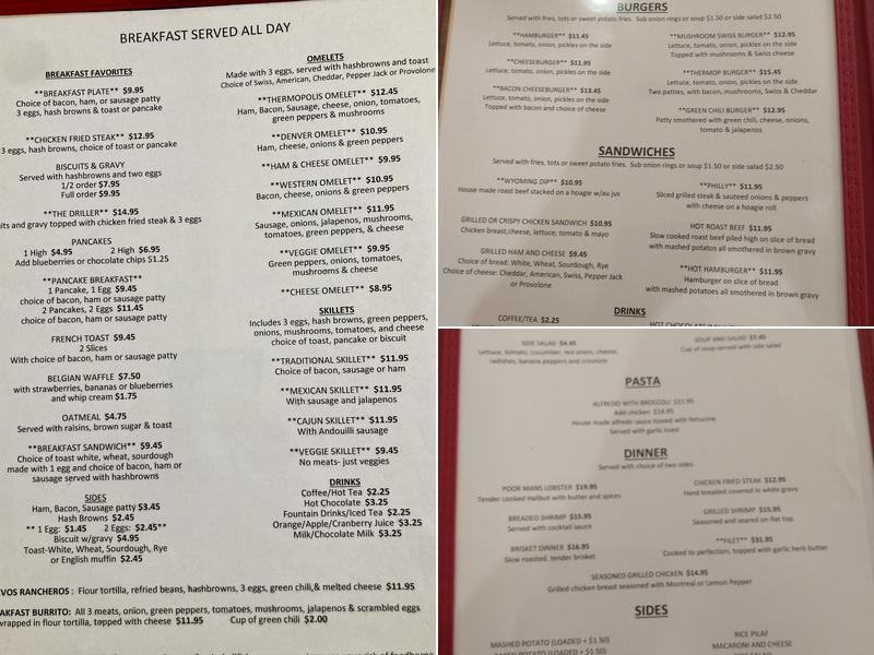 7 Lazy S Cafe and Bar Menu