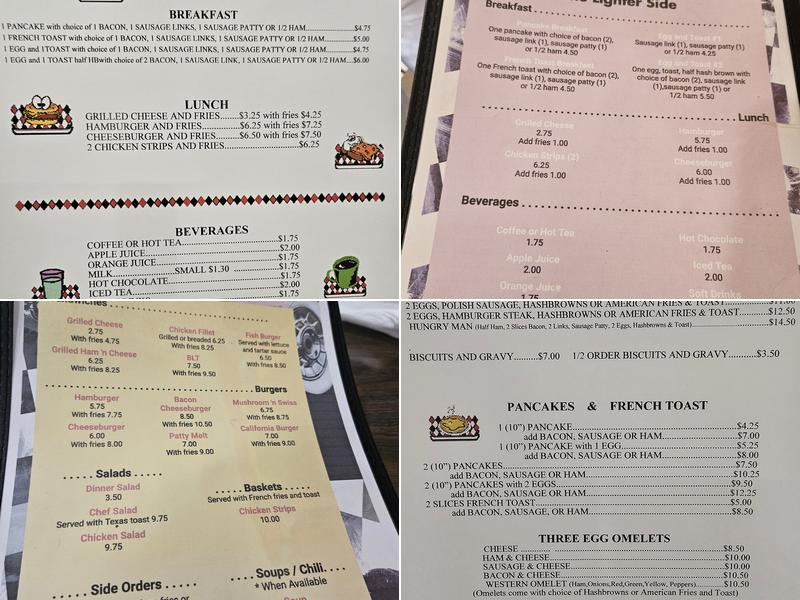 Downtown Diner Menu